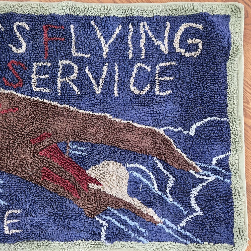 Novelty Throw Rug Curtiss Flying Service Air Baggage Airplane Early Flight Co.